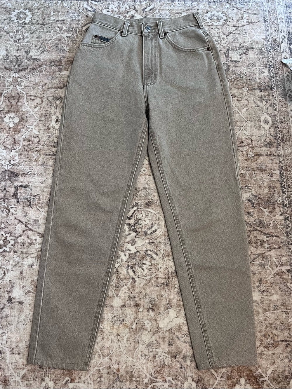 Vintage Lee Riveted High Waisted Cotton Made in USA Size 6 Med